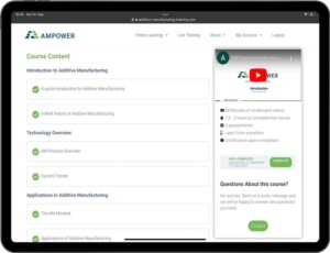 Get access to Additive Manufacturing Online Learning Course Content
