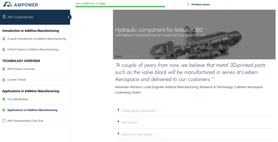 Additive Manufacturing Training Applications Additive Manufacturing Training Applications
