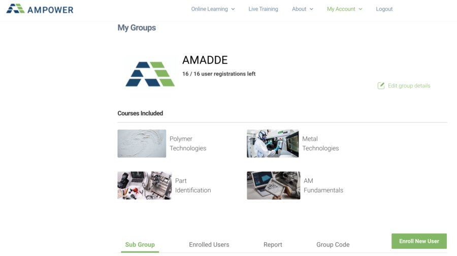 Additive Manufacturing Training Online Learning Group Functionality Additive Manufacturing Training Online Learning Group Functionality