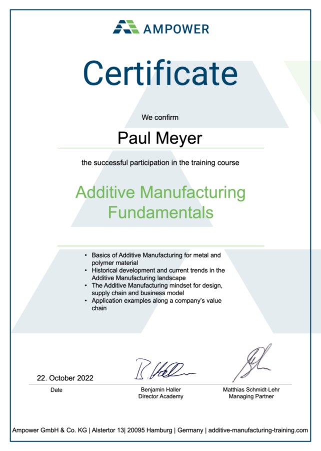 Additive Manufacturing Training Online Learning Certificate Additive Manufacturing Training Online Learning Certificate